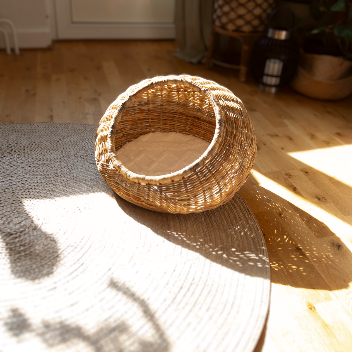 Natural Rattan Pet Bed | Handcrafted Rattan/Buri Pet Bed