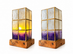Mini Tower Decorative Base | Handcrafted Capiz Table Decor