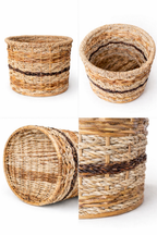 Multitone Round Planters | Set of Three (3) - Handcrafted Buri Planters