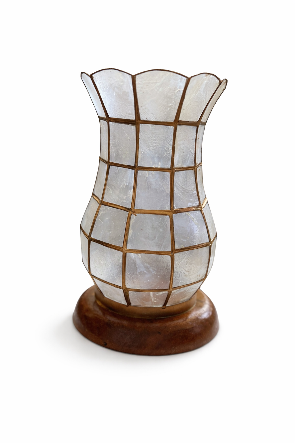 Vase Decorative Base | Handcrafted Capiz Table Decor