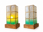 Mini Tower Decorative Base | Handcrafted Capiz Table Decor