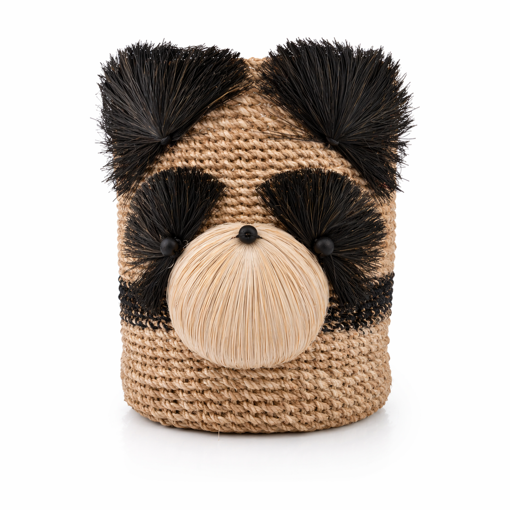 Two-Tone Yorkie Abaca Planters | Handmade Abaca Planters