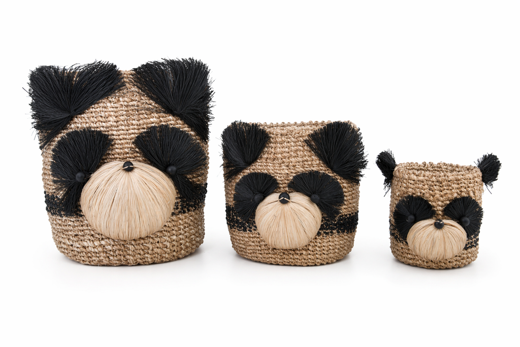 Two-Tone Yorkie Abaca Planters | Handmade Abaca Planters