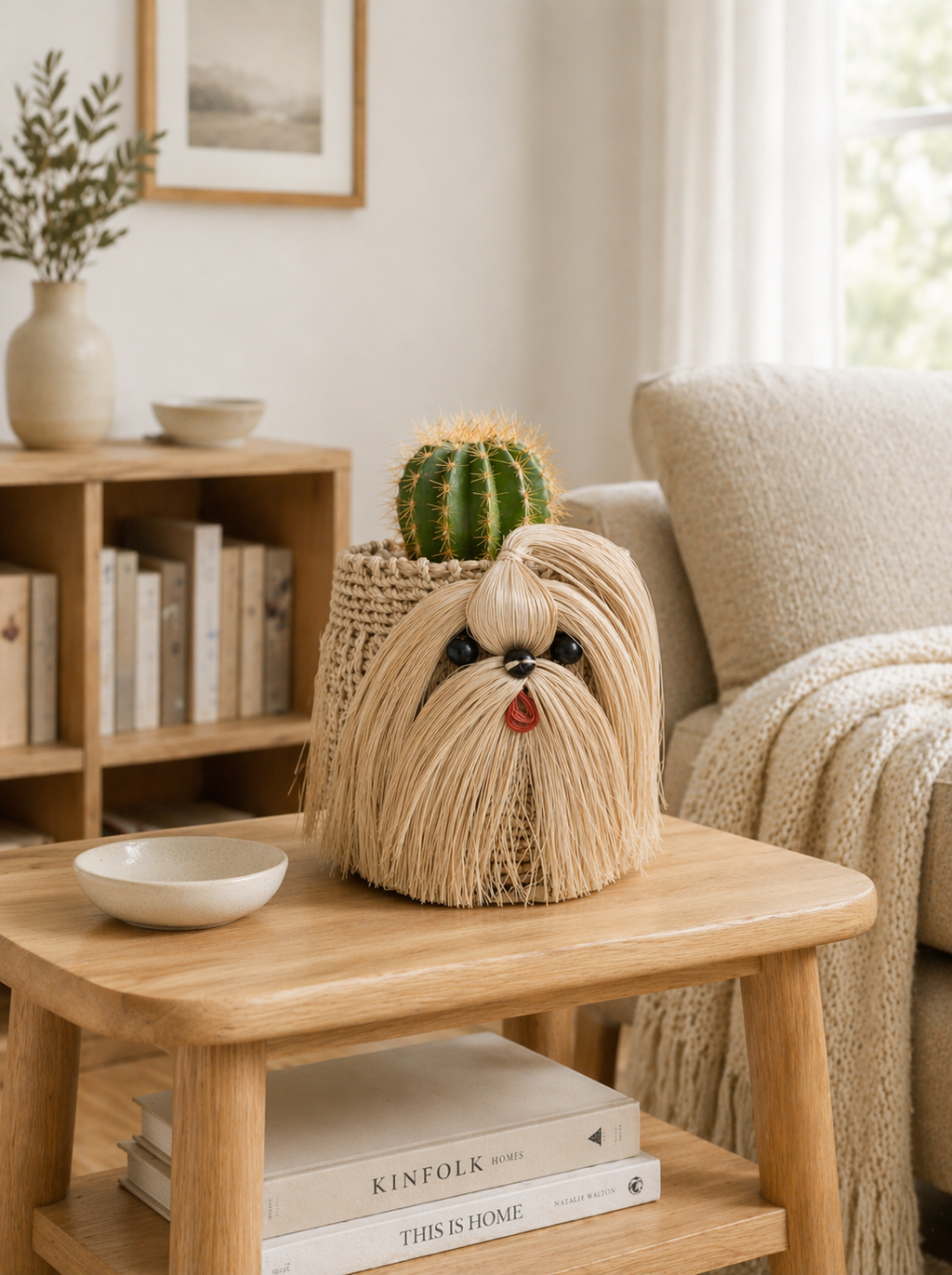 Shih Tzu Planter | Handmade Abaca Planter