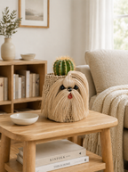 Shih Tzu Planter | Handmade Abaca Planter