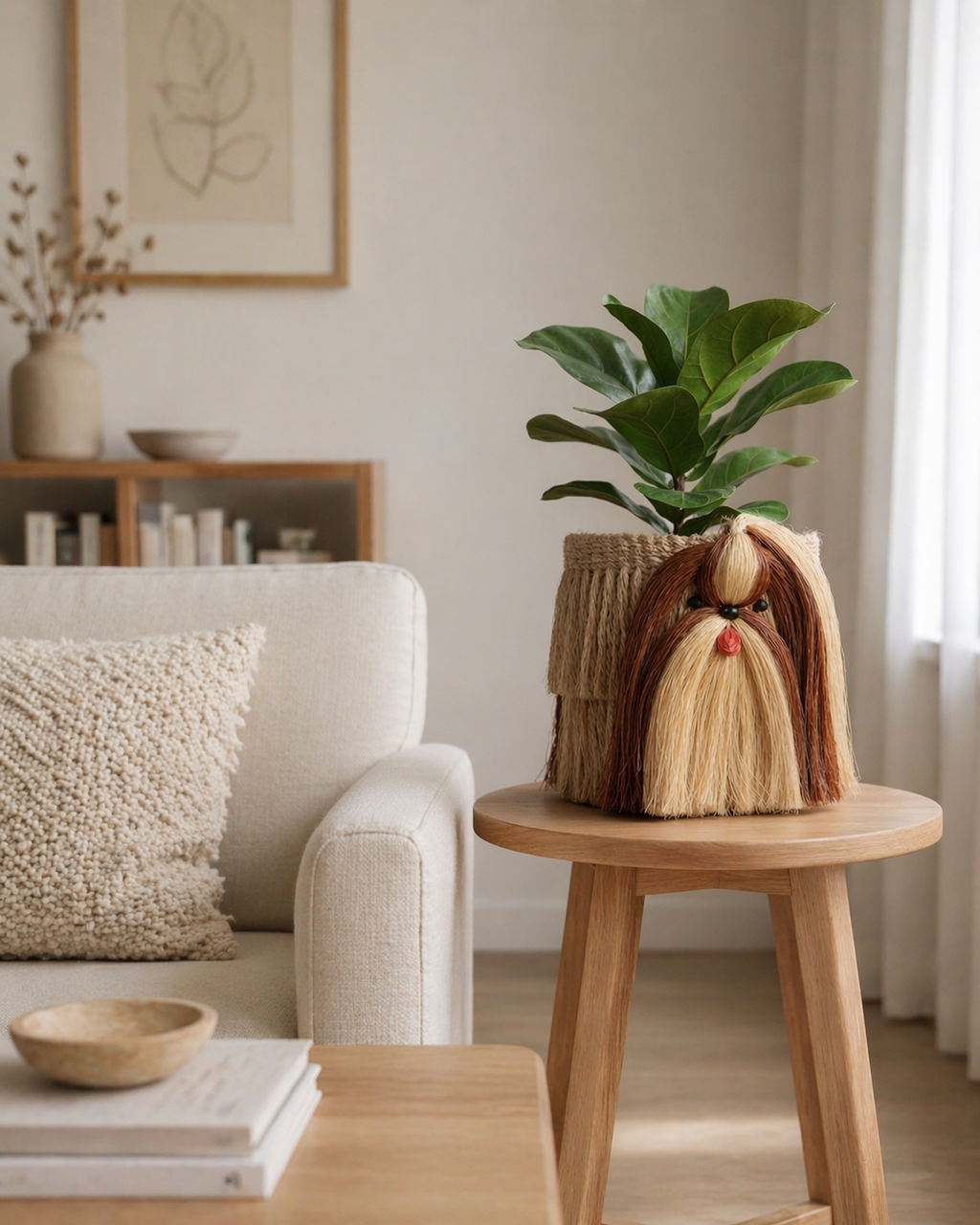 Red Shih Tzu Abaca Planters | Handmade Abaca Planters