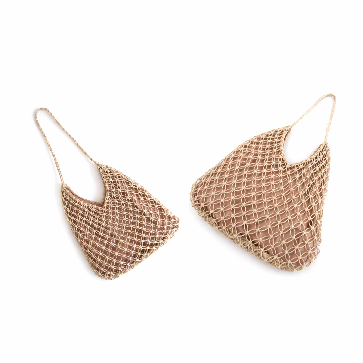 Mila | Natural Macramé Tote with Inner Lining | Handwoven Abaca Bag
