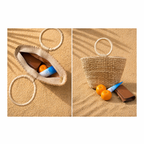 Ludy | Natural Woven Handbag with Ring Handle | Handwoven Buri Bag