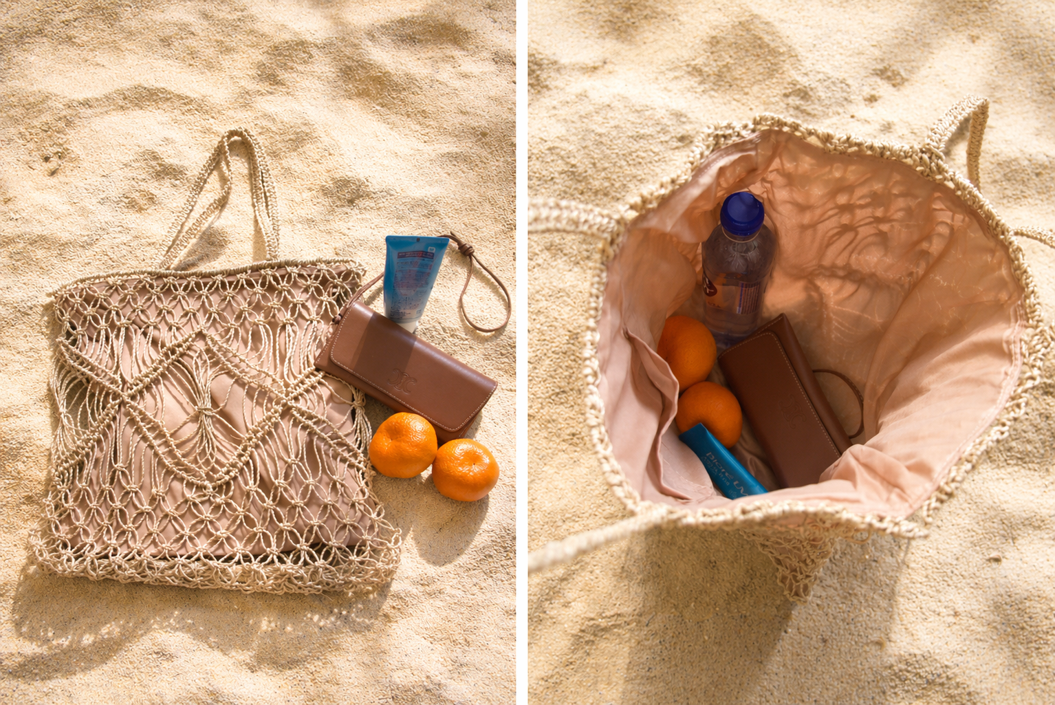 Mila | Natural Macramé Tote with Patterns and Inner Lining| Handwoven Abaca Bag