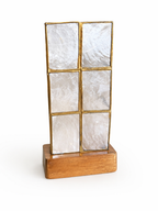 Mini Tower Decorative Base | Handcrafted Capiz Table Decor