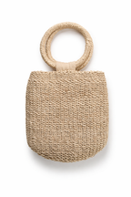 Agnes | Woven Bucket Bag with Ring Handle | Handcrafted Abaca Bag