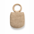 Agnes | Woven Bucket Bag with Ring Handle | Handcrafted Abaca Bag
