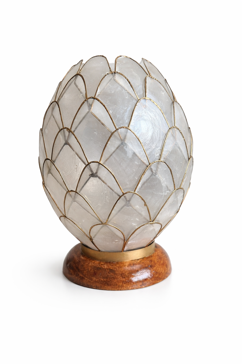 Dragon Egg Decorative Base | Handcrafted Capiz Table Decor