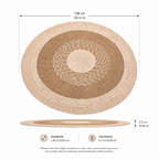 Multi-Tone Round Rug  | Handwoven Pandan Rug