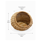 Natural Rattan Pet Bed | Handcrafted Rattan/Buri Pet Bed