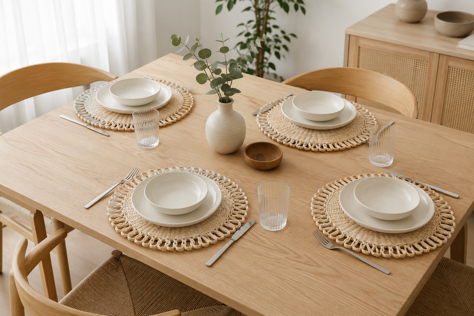 Natural Abaca Round Placemat