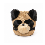Two-Tone Yorkie Abaca Planters | Set of Three (3) | Handmade Abaca Planters