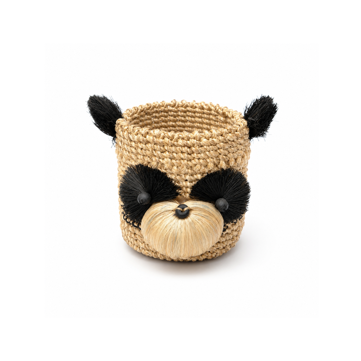 Two-Tone Yorkie Abaca Planters | Set of Three (3) | Handmade Abaca Planters