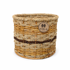 Multitone Round Planters | Set of Three (3) l Handcrafted Buri Planters