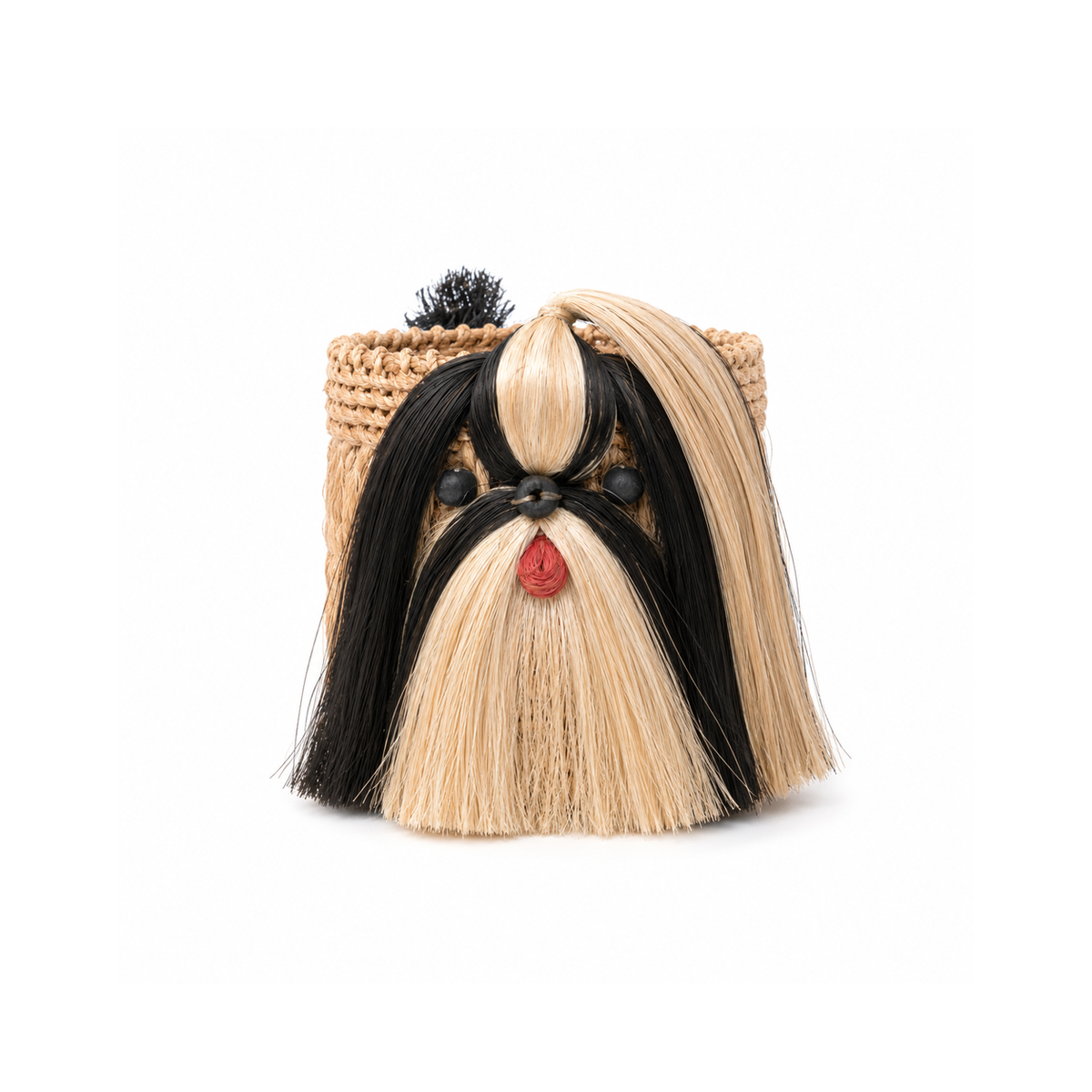Black Shih Tzu Planters | Handmade Abaca Planters