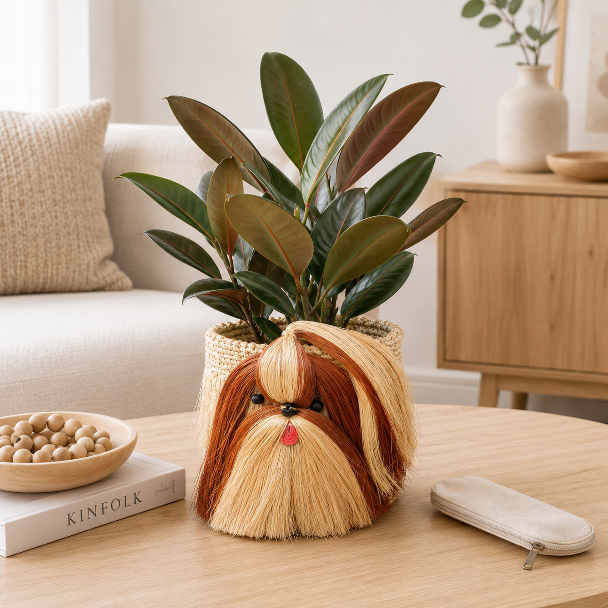 Red Shih Tzu Abaca Planters | Handmade Abaca Planters