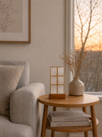 Mini Tower Decorative Base | Handcrafted Capiz Table Decor