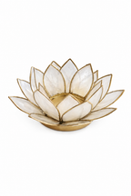 Lotus Candle Holder | Handmade Capiz Candle Holder