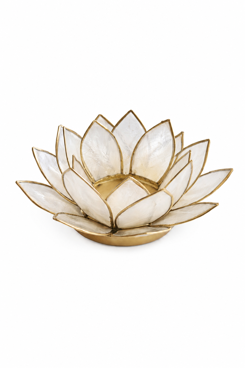 Lotus Candle Holder | Handmade Capiz Candle Holder