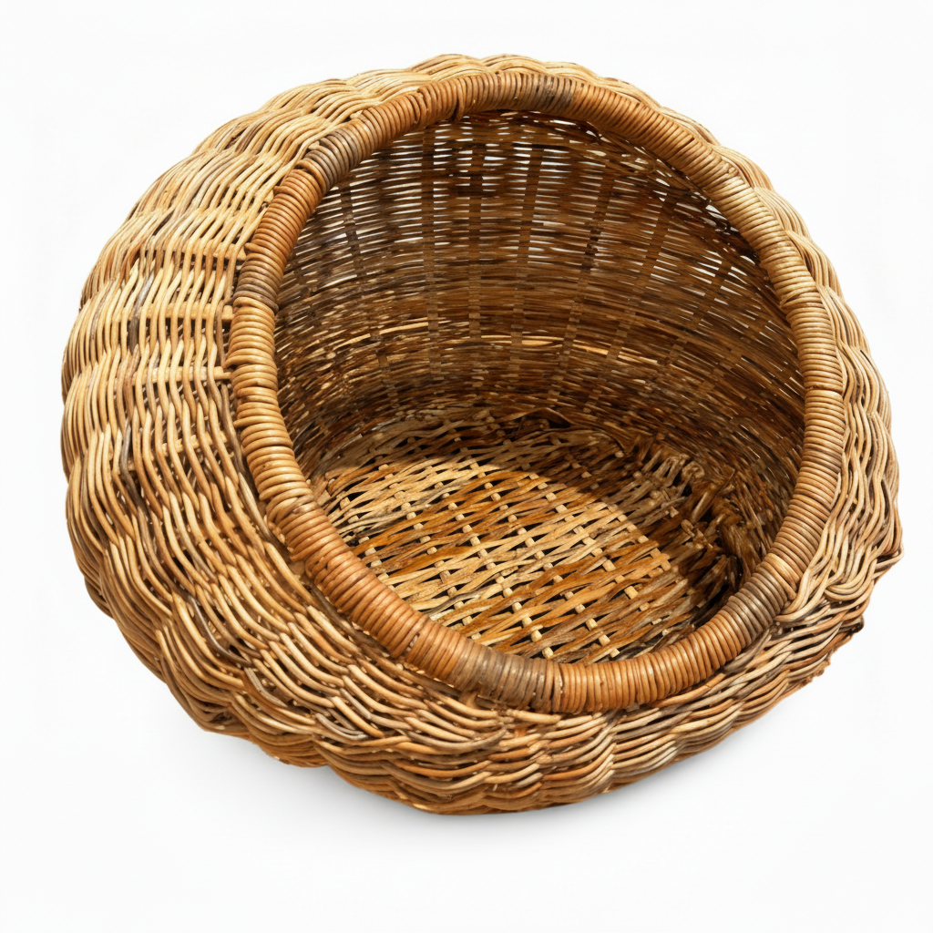 Natural Rattan Pet Bed | Handcrafted Rattan/Buri Pet Bed