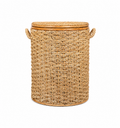 Round Buri Hamper with Cover and Handle | Handmade Buri Baskets
