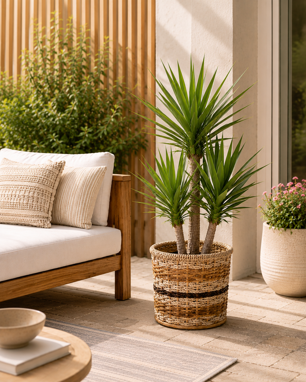 Multitone Round Planters | Set of Three (3) - Handcrafted Buri Planters
