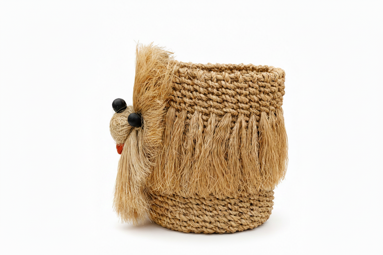 Chow Chow Planter | Handmade Abaca Planter