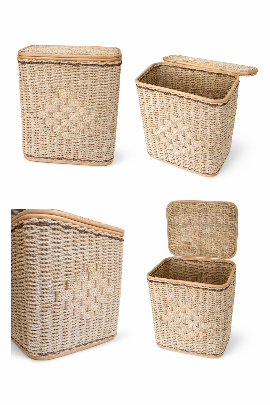 Rattan Hamper with Cover | Handmade Rattan Basket