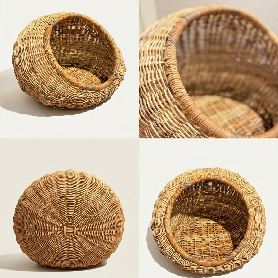 Natural Rattan Pet Bed | Handcrafted Rattan/Buri Pet Bed