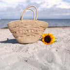 Ludy | Natural Woven Handbag with Patterns | Handcrafted Abaca Bag