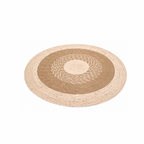 Multi-Tone Round Rug  | Handwoven Pandan Rug