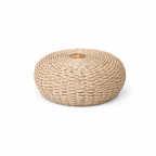 Natural Buri Ottoman | Handwoven Buri Ottoman