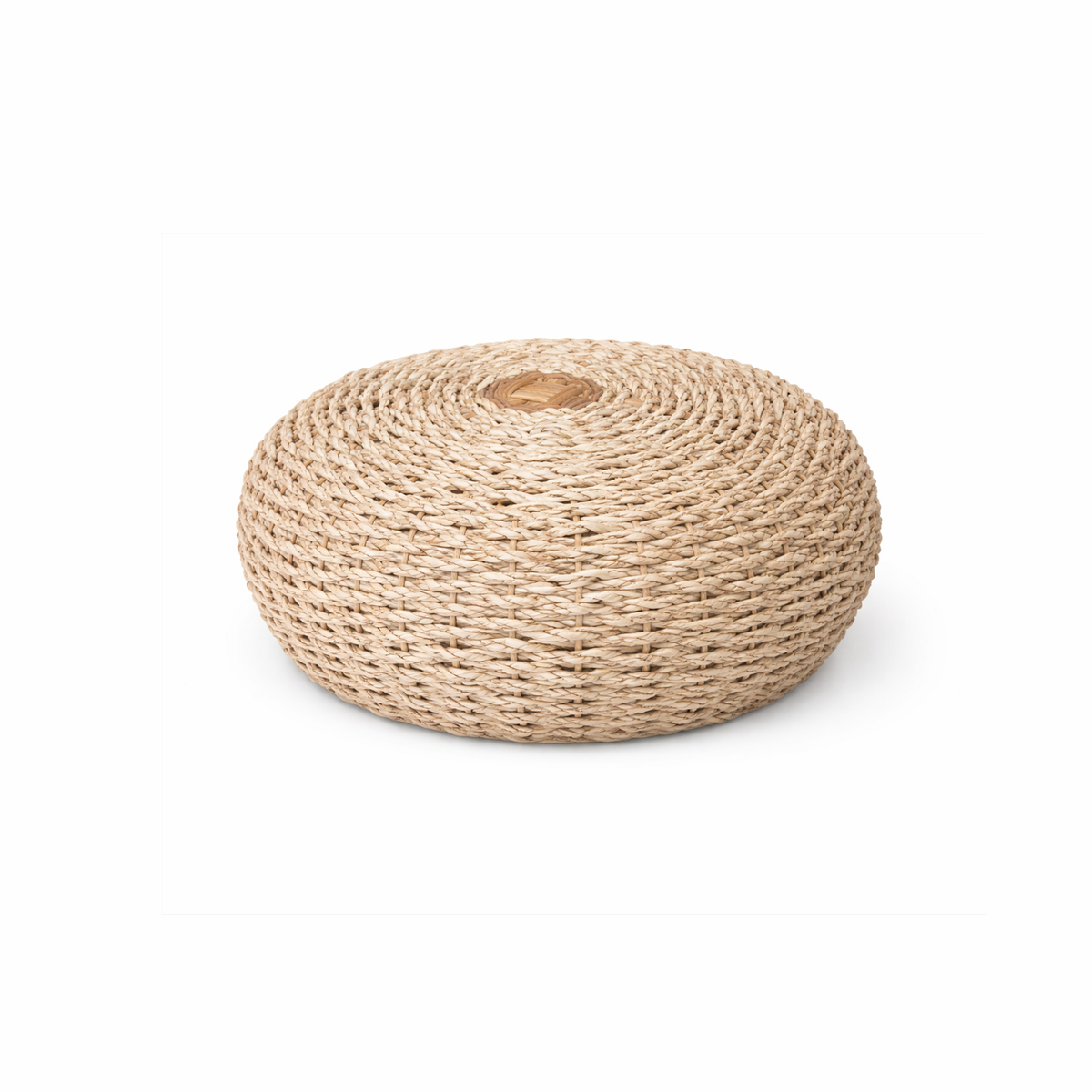 Natural Buri Ottoman | Handwoven Buri Ottoman