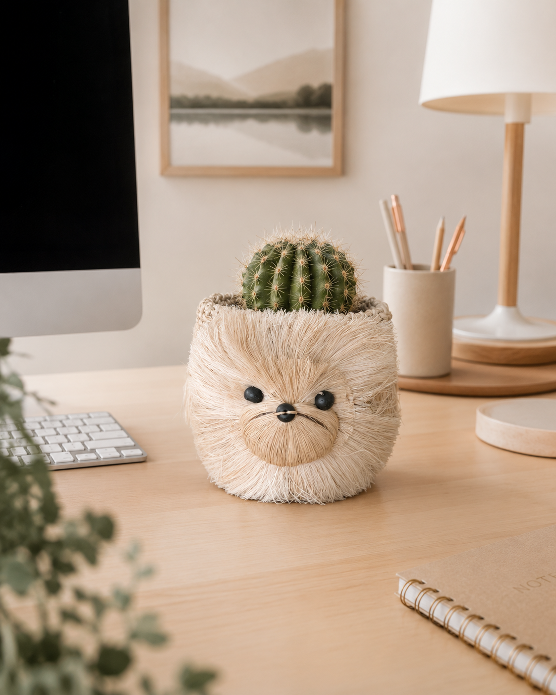 Chow Chow Planter | Handmade Abaca Planter