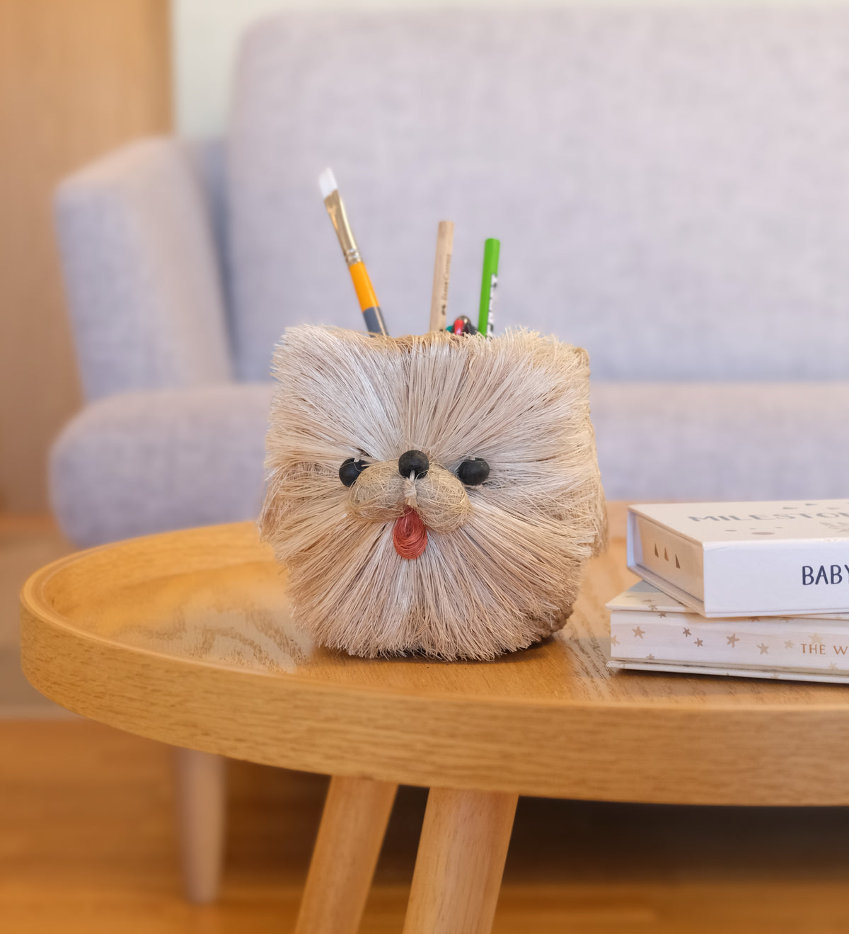 Pomerenian Planter-Small | Handmade Abaca Planter