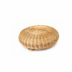 Natural Rattan Ottoman  | Handwoven Rattan Ottoman