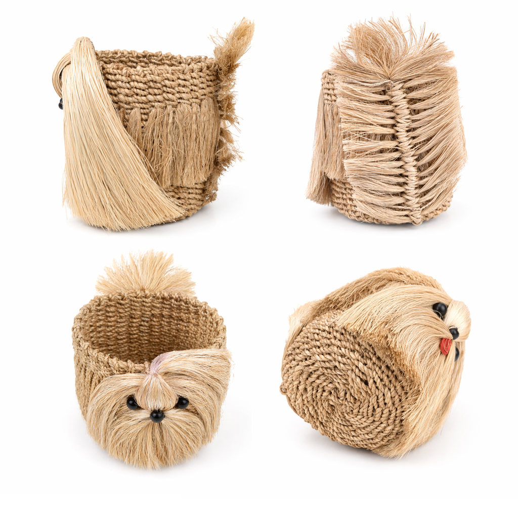 Shih Tzu Planter | Handmade Abaca Planter