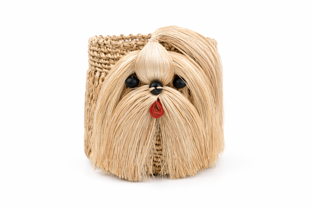 Shih Tzu Planter | Handmade Abaca Planter