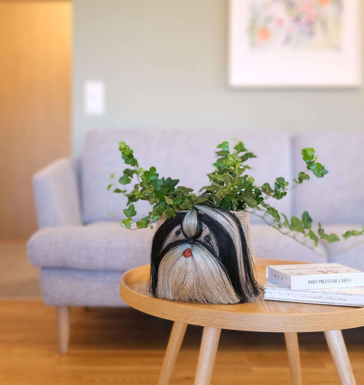 Black Shih Tzu Planters | Handmade Abaca Planters