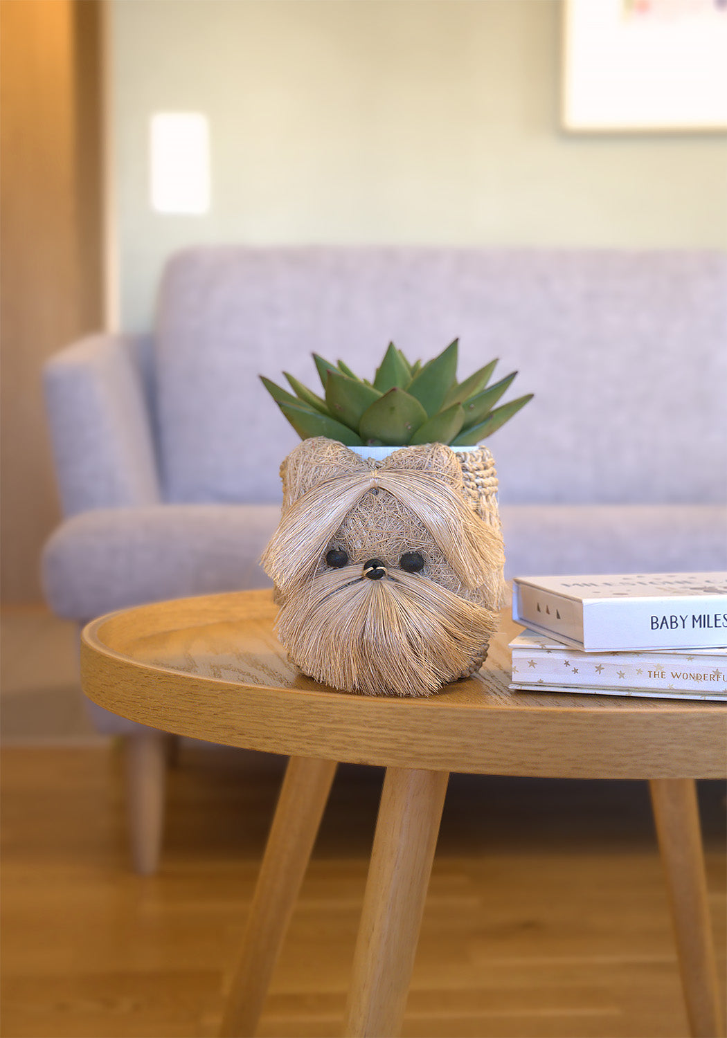 Yorkie Planter - Small | Handmade Abaca Planter