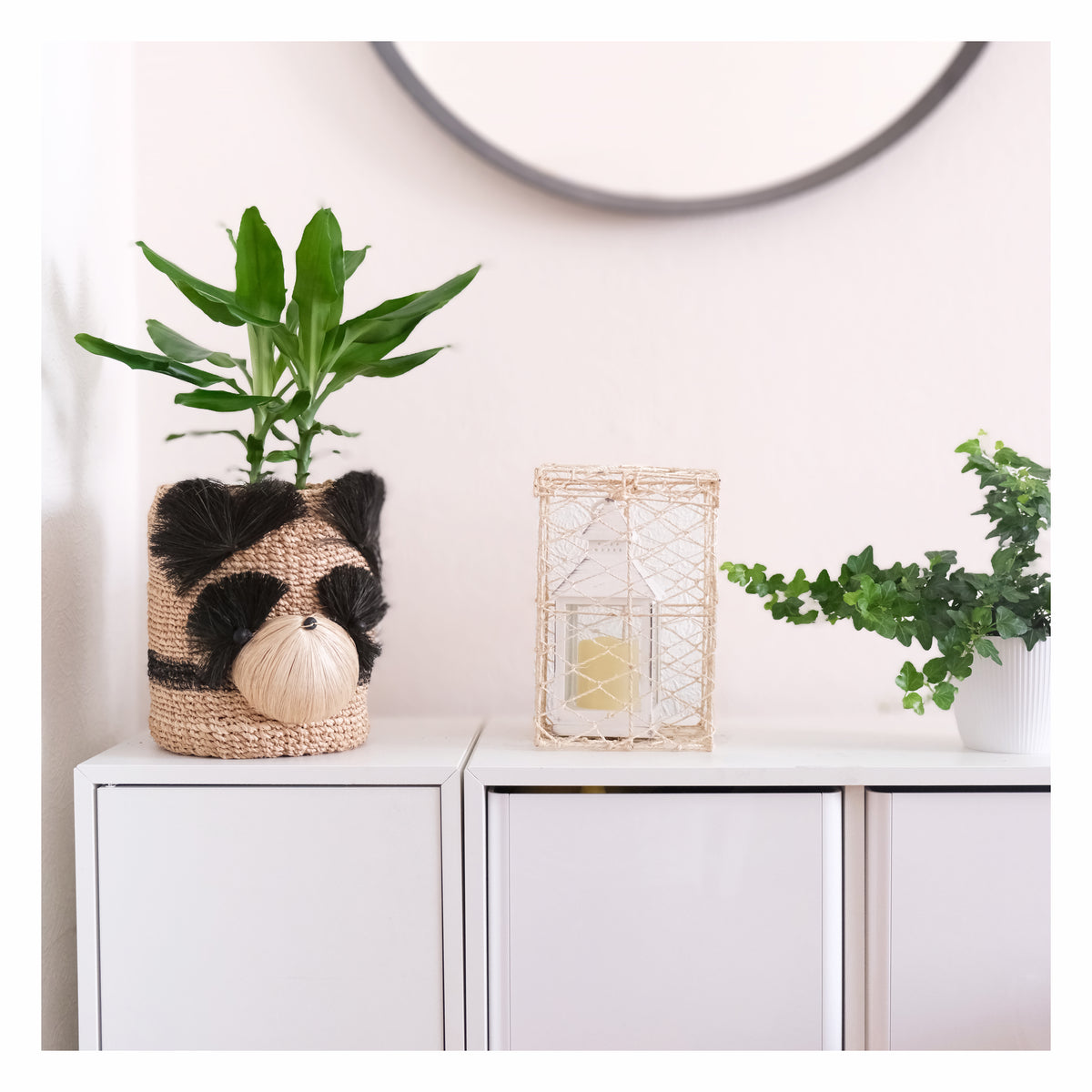 Two-Tone Yorkie Abaca Planters | Handmade Abaca Planters