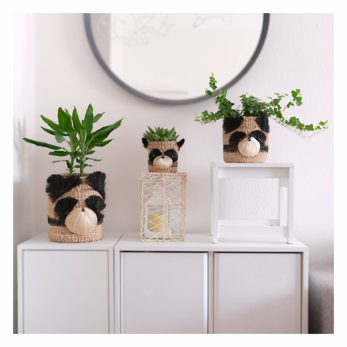 Two-Tone Yorkie Abaca Planters | Handmade Abaca Planters