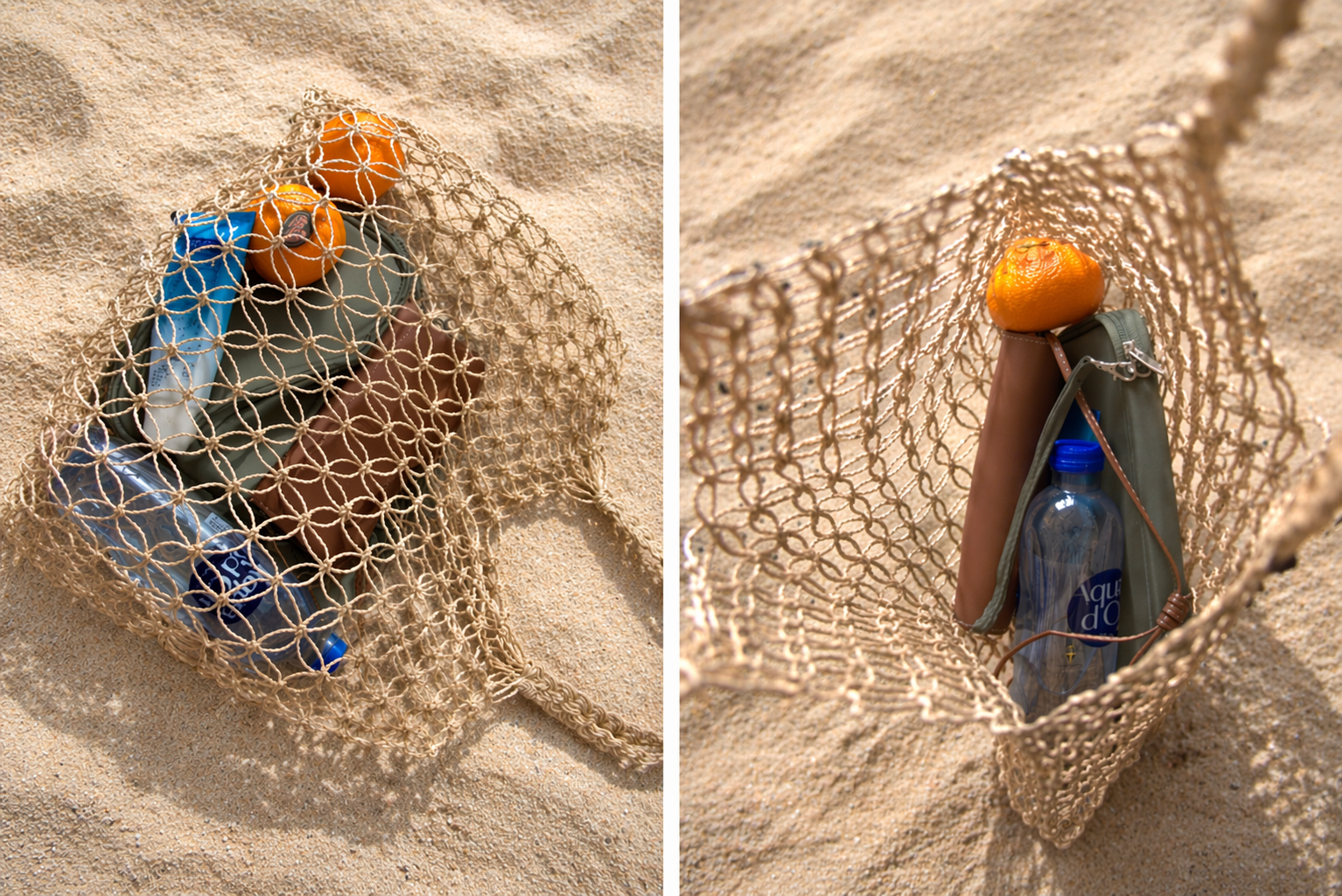 Mila | Natural Macramé Tote with Net Pattern | Handwoven Abaca Bag