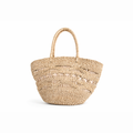 Ludy | Natural Woven Handbag with Patterns | Handcrafted Abaca Bag