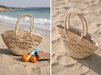 Ludy | Natural Woven Handbag with Patterns | Handcrafted Abaca Bag